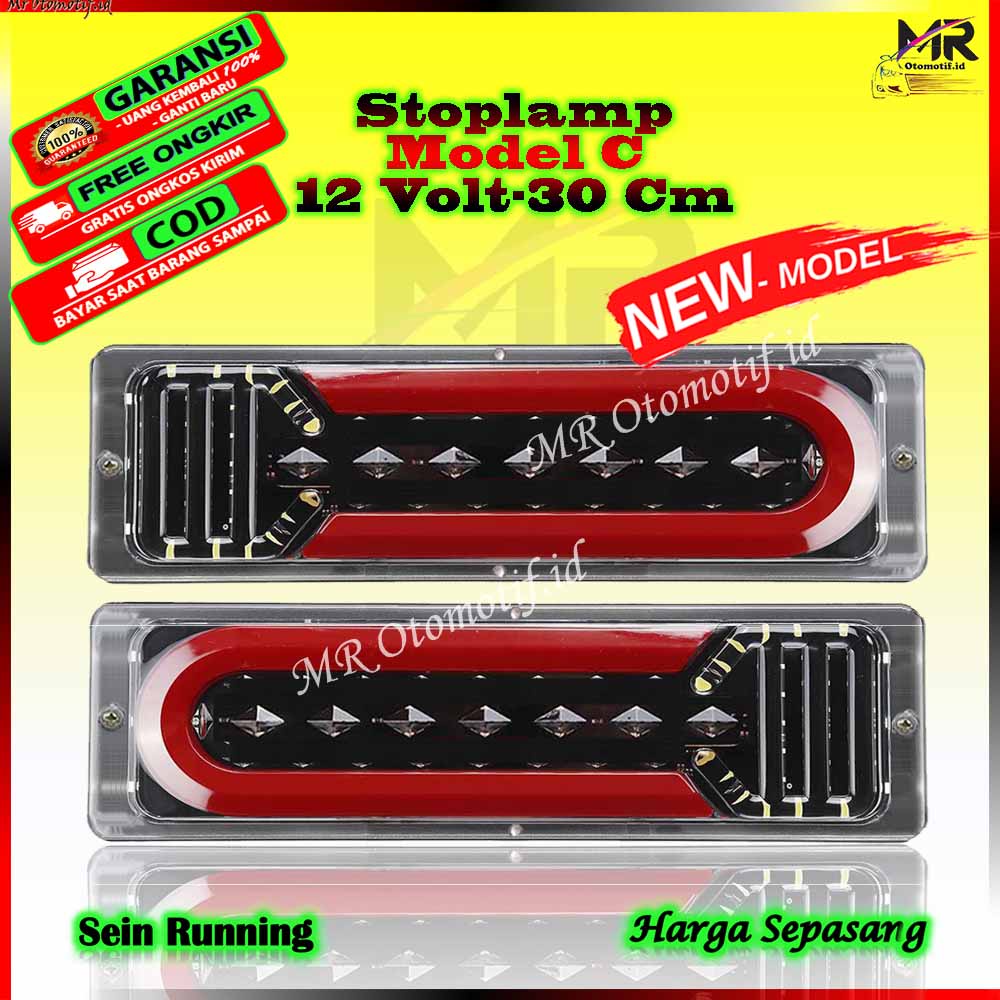 Lampu Rem Belakang Stop Lamp LED Model C Terbaru New ST 1239 Truk Canter Hino Pickup Pikup L300 New 
