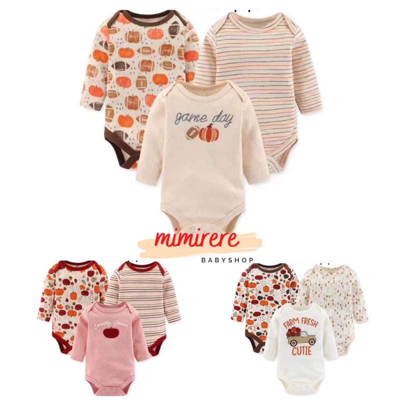 Carterlove Chickpea Jumper Lengan Panjang isi 4 dan 3 | 4in1 Long Sleeves | 3in1 Long Sleeves Jumpsuit