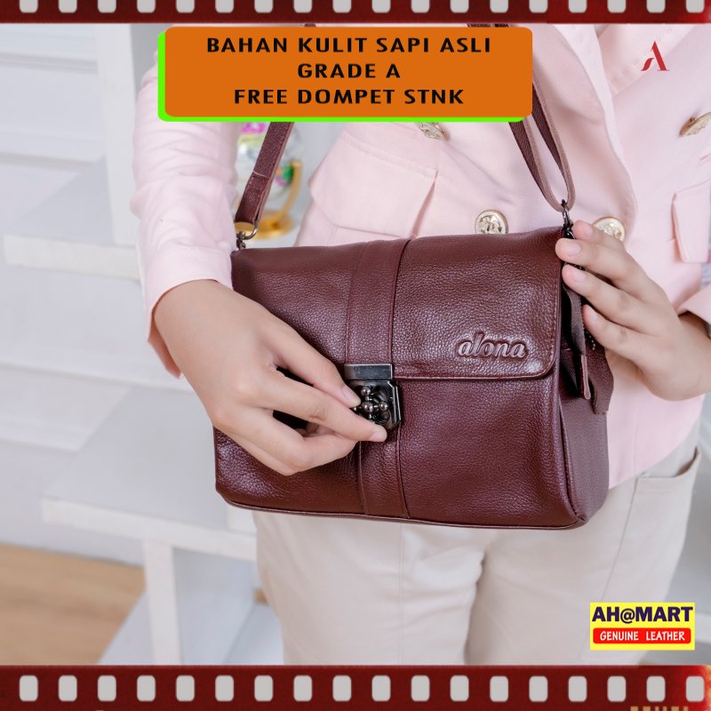 ALONA BLZ Tas Selempang Kulit Wanita Alona Belezza Sling Bag Branded Original Kulit Sapi Asli Premiu