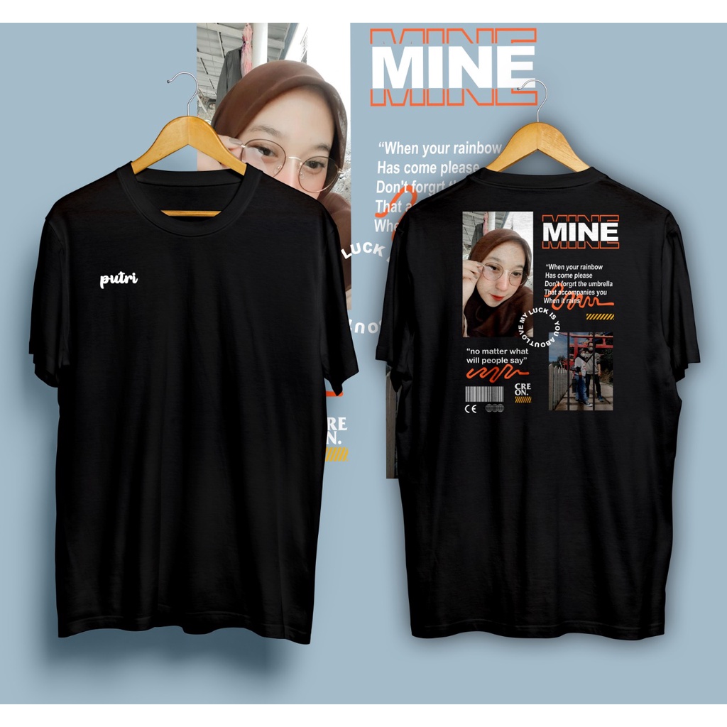 Kaos Custom Foto Streetwear Aesthetic 3 Kaos Sablon