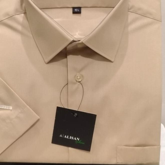 Kemeja Pria Alisan Reguler Pendek Maroon, Biru B2, Navy B7 (Cek Info) - hijau h9, M