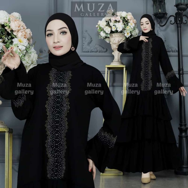 MUZA ABAYA DUBAI ABAYA HITAM HUMAIRO