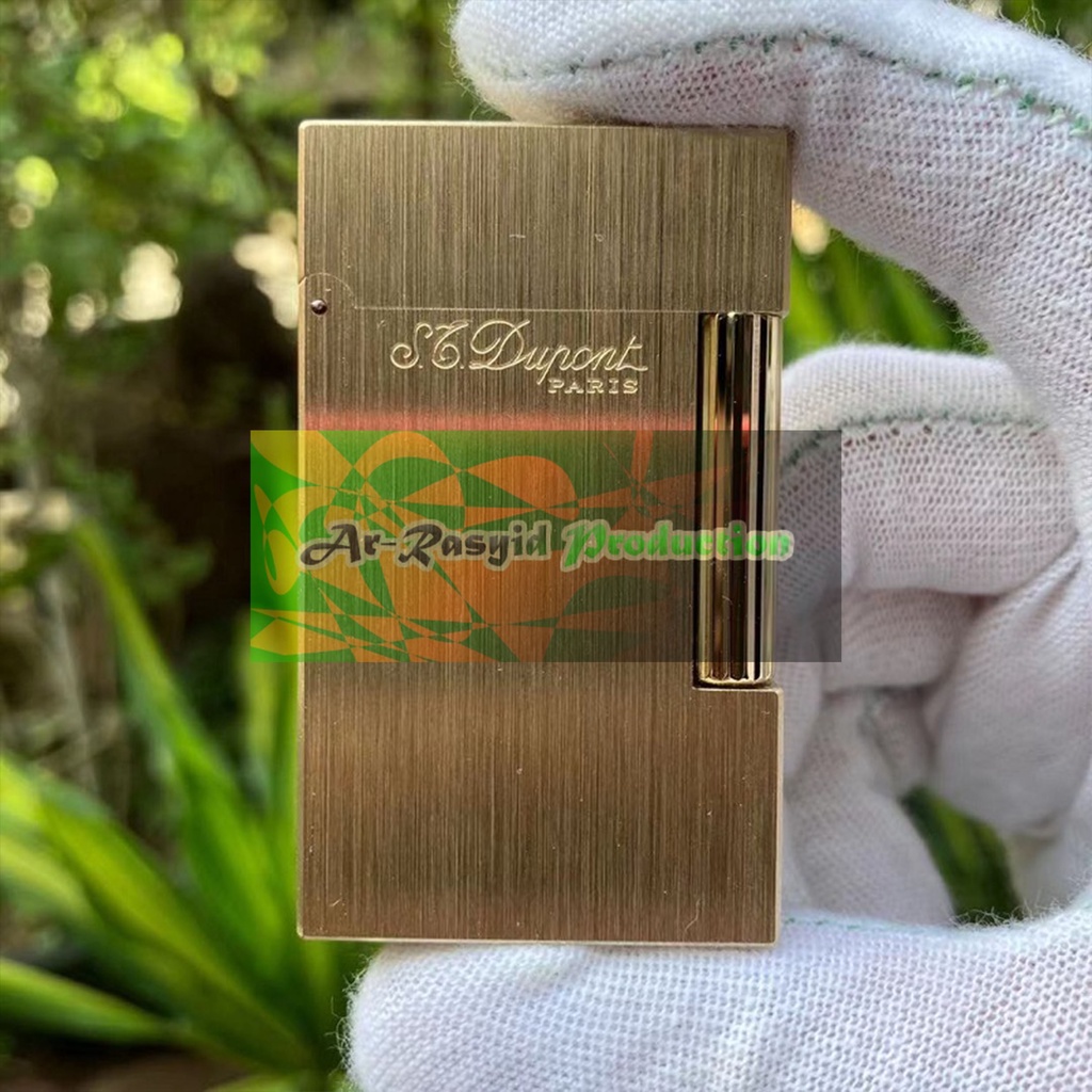 Korek Api Dupont Motif St. Dupont Paris Gold Plated Brushed 16125