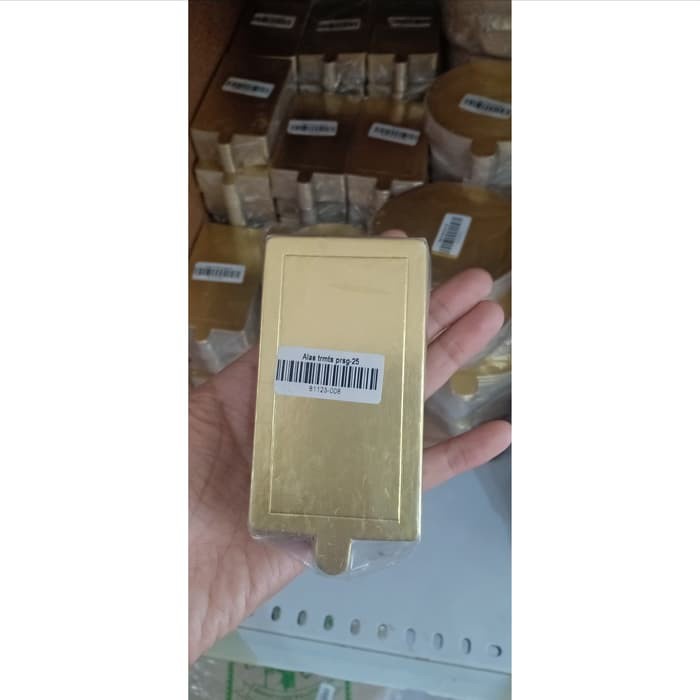 Alas Kue Tiramisu Persegi panjang/ Alas Tiramisu emas persegi Panjang (isi 25)