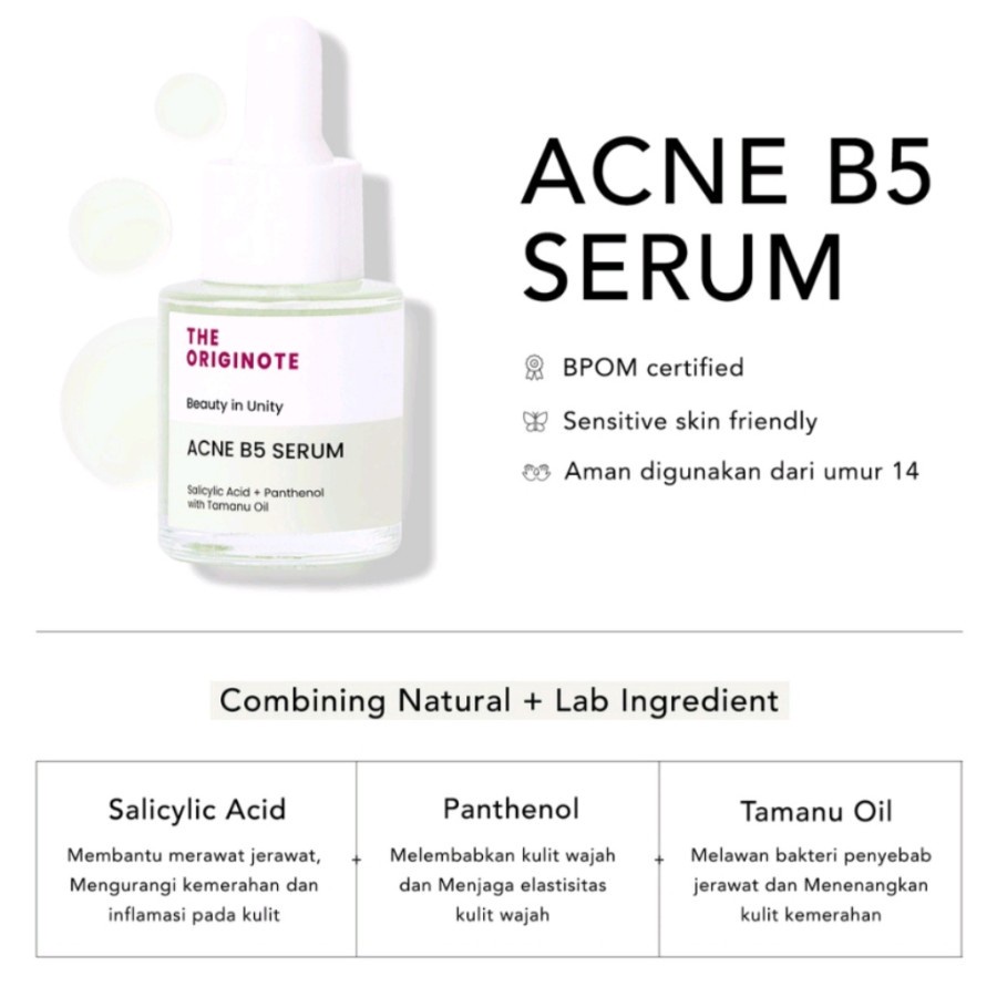 The Originote Series Moisturizer Gel | Eye Cream Originote | Serum Originote Bright B3 | Acne B5 | Ceratides | Astachiol | Peeling Skincare ORIGINAL BPOM