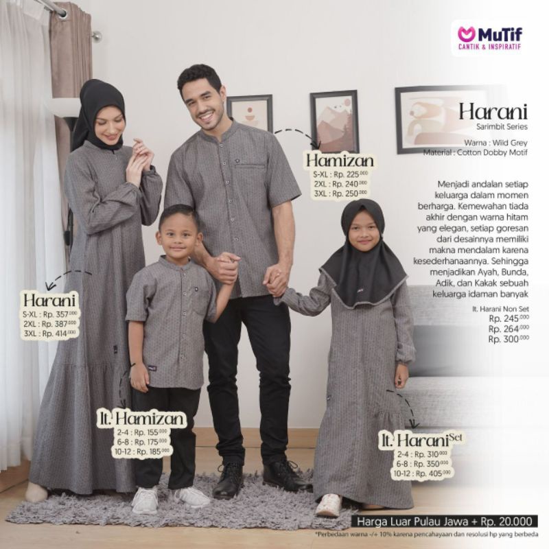 SARIMBIT MUTIF HARANI WILD GREY SARIMBIT 2023 GAMIS HARANI KOKO HAMIZAN