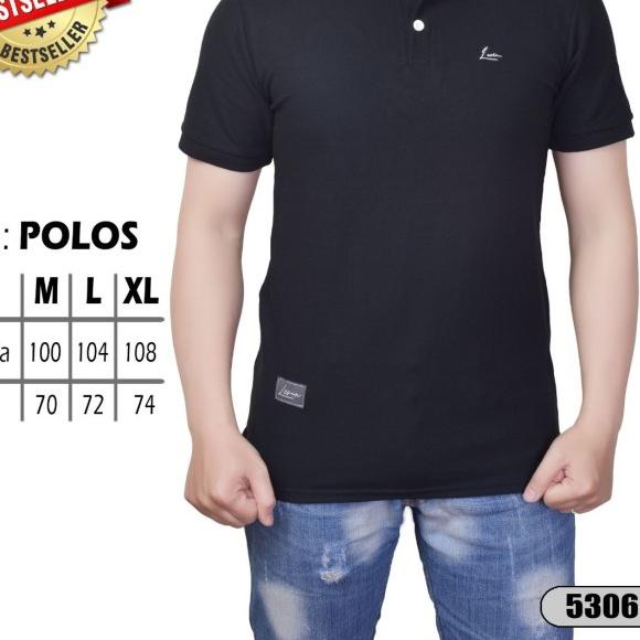 Otsuka Polo Shirt Pria Lengan Pendek Pria Polos Kerah | Kaos Polos - Hitam, M