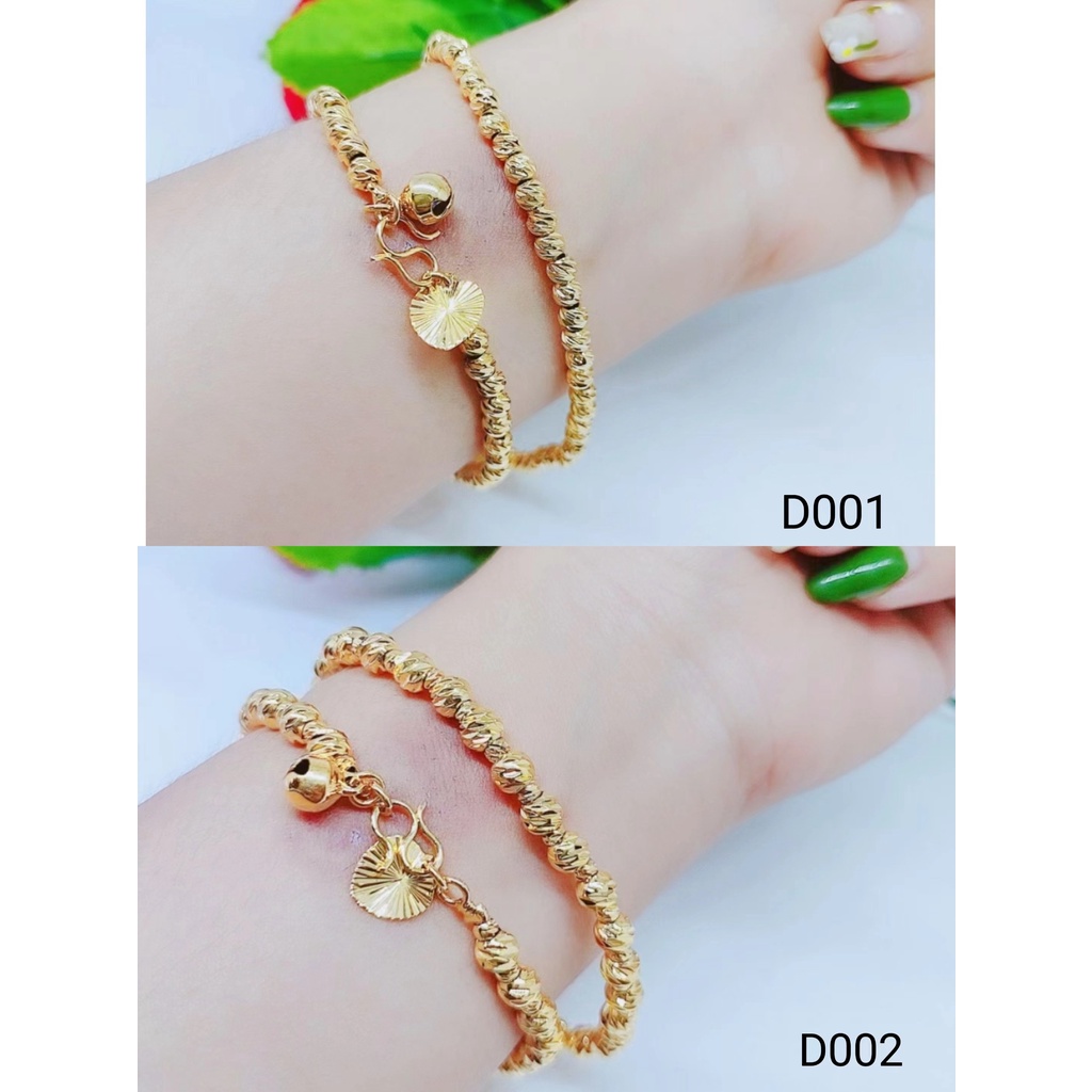 Gelang Xuping Biji Bola Lapis Emas 24k Perhiasan Fashion D001/D002