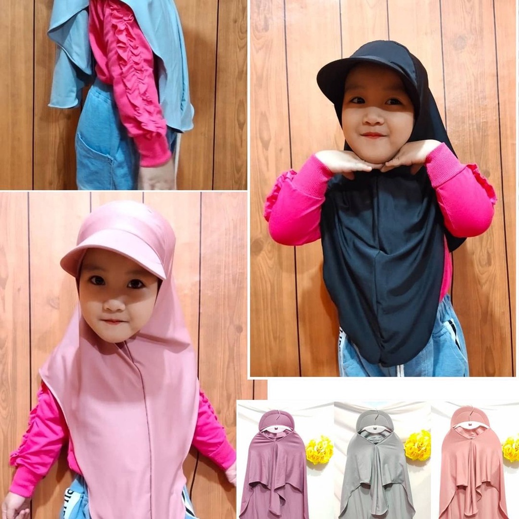 Jilbab Anak / Jilbab Topi Sporty Anak