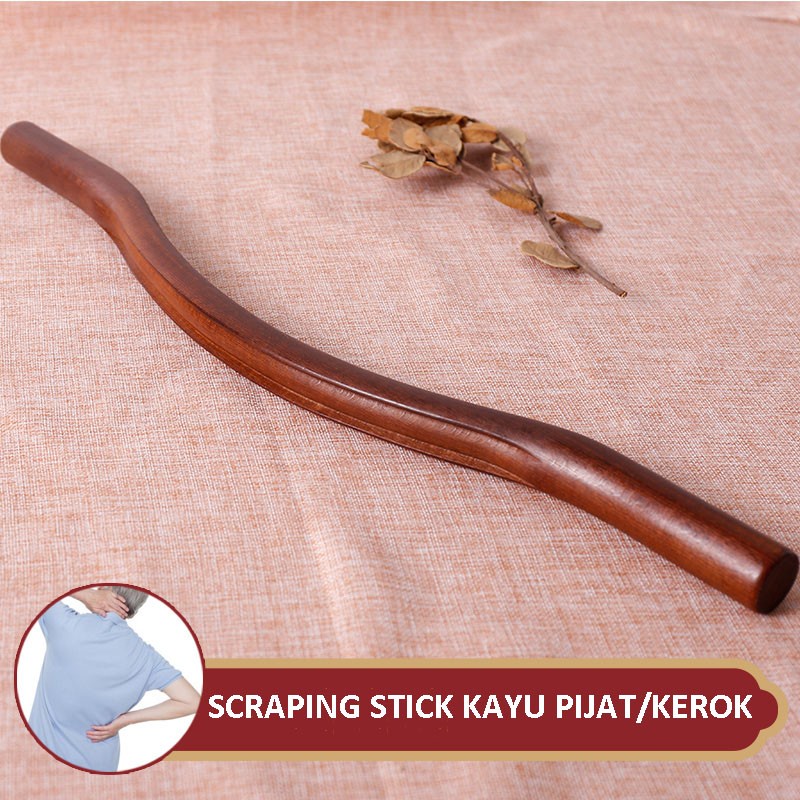 KAYU PIJAT DAN KEROK MULTIFUNGSI WOODEN GUASHA SCRAPING STICK MASSAGE