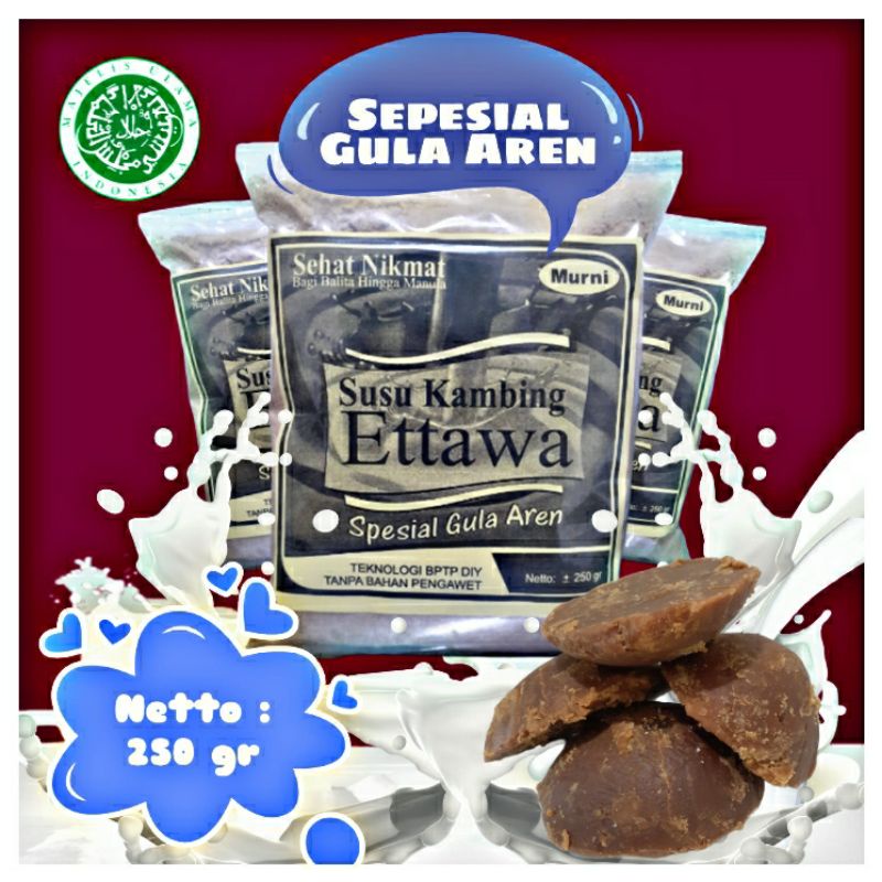 

Susu Kambing Bubuk, SEPESIAL GULA AREN, 250gr, Tanpa Krimer, Murah