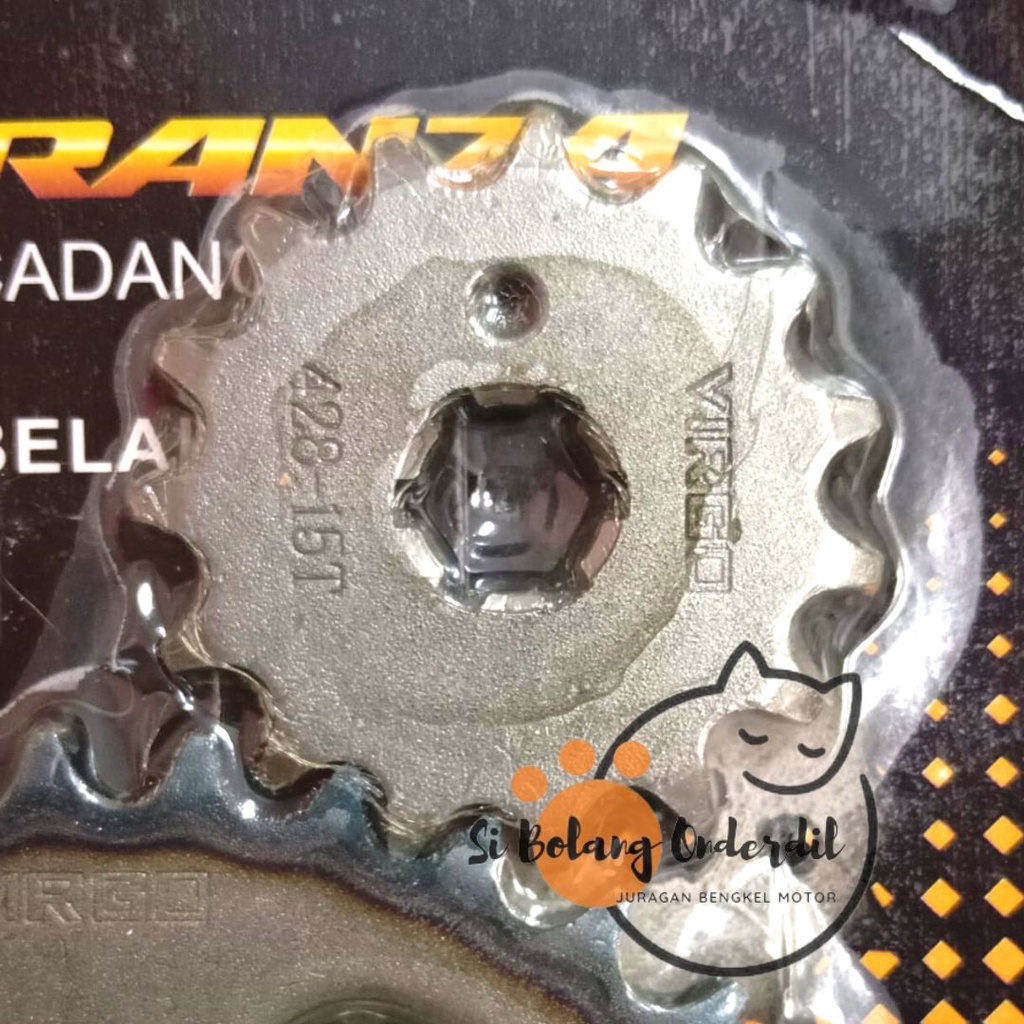 GIR DEPAN BELAKANG JUPITER MX 39T/15T GEAR DEPAN + BELAKANG JUPITER MX 39T/15T VIRGO