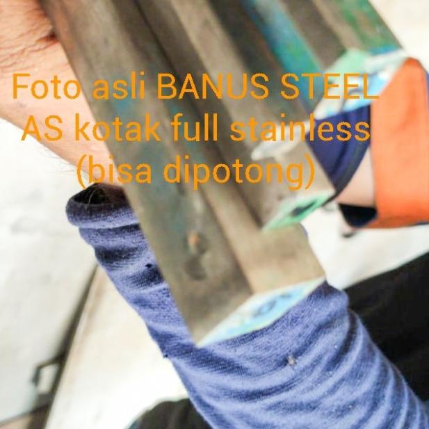 AS kotak stainless 304 5 mm x 5 mm x 6 mtr full stainless 5 x 5 mm