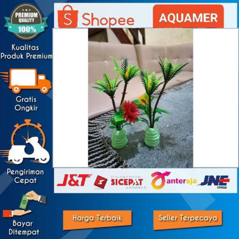Hiasan Akuarium / Hiasan kelapa akuarium aquascape / Tanaman Hias akuarium 10 cm