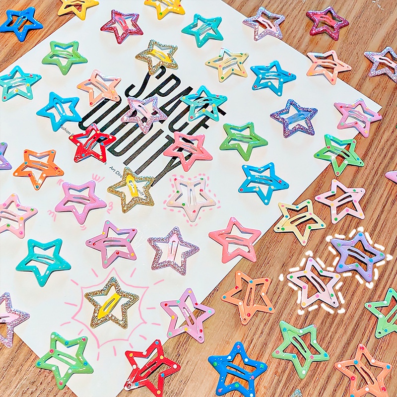 STAR CLIP ISI 10 PCS JEPIT RAMBUT ANAK CEWEK KOREA IMPORT FASHION