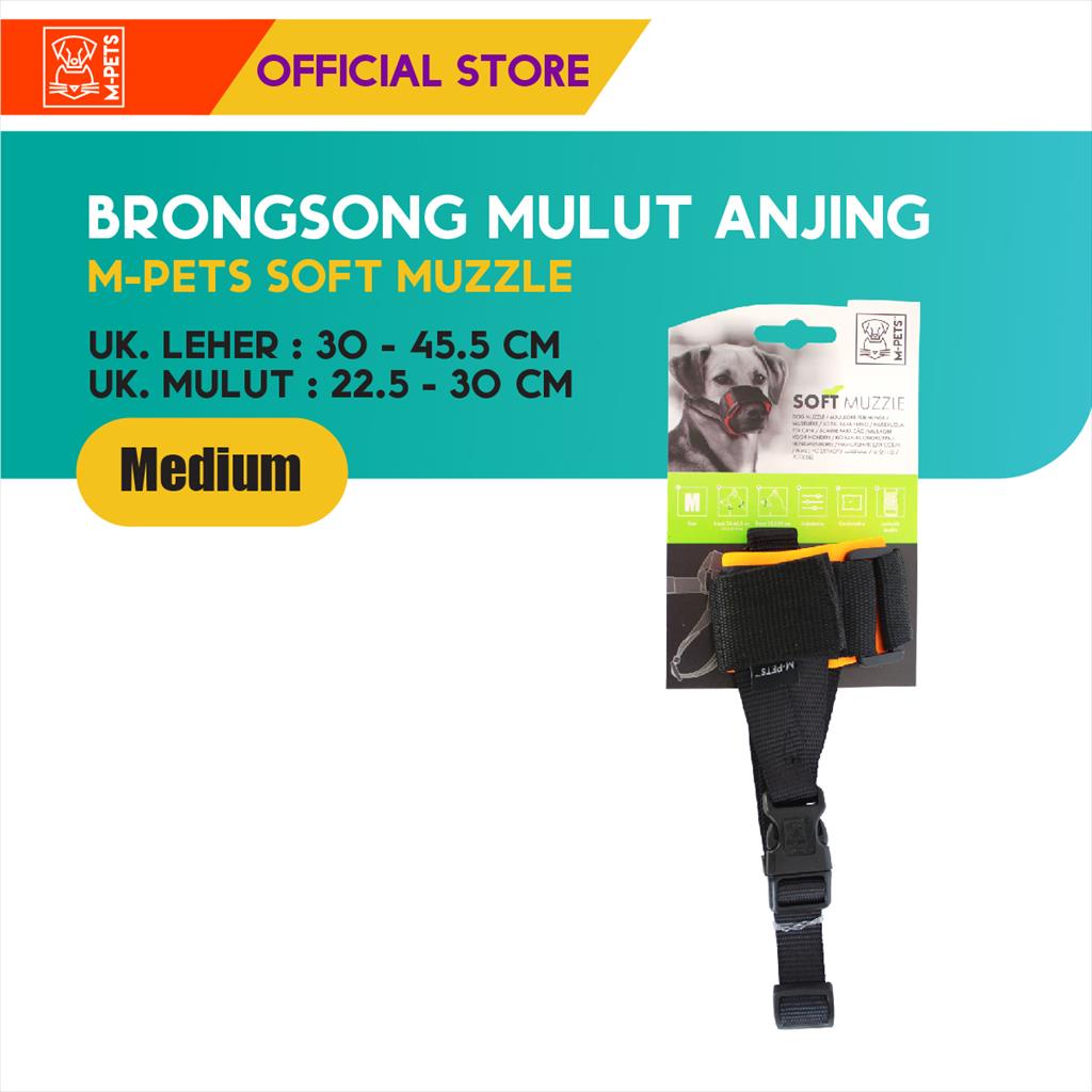 M-Pets Soft Muzzle Size Medium / Brongsong Mulut Anjing