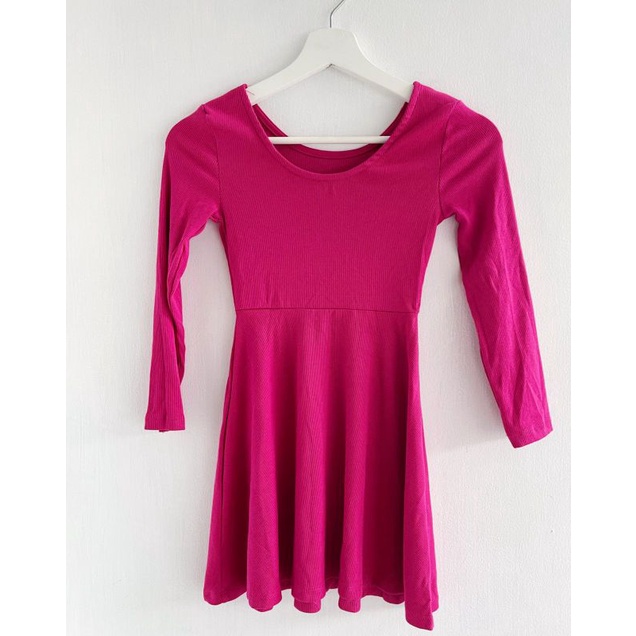 Old navy fuschia pong sleeve dres kids