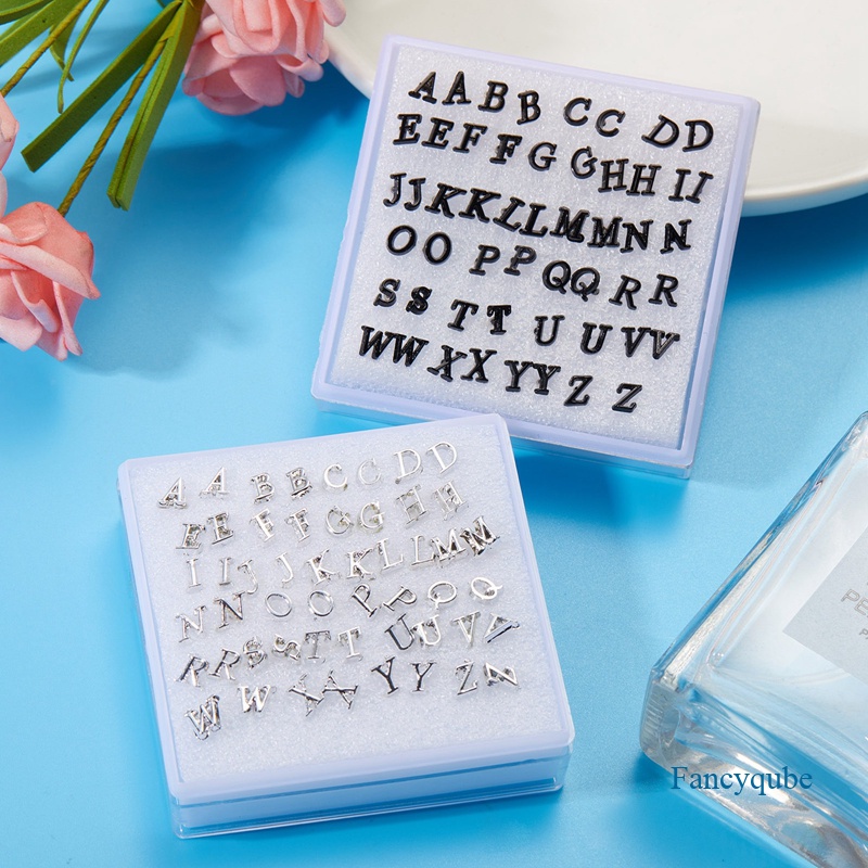 Fancyqube Anting Stud Desain 26 Huruf Alfabet A Z Untuk Perhiasan