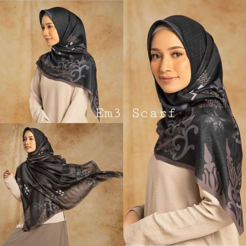 HIJAB Segiempat voal motif Noolen series Best seller