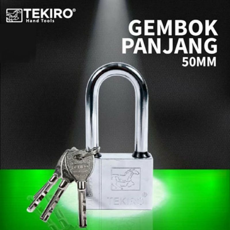 TEKIRO Kunci Gembok 50mm Panjang Padlock Long Model Kotak