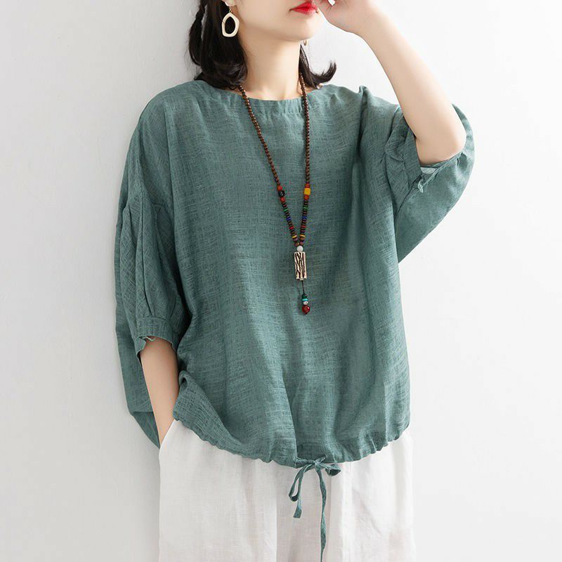 ATASAN POLO LINEN JUMBO LD 140 BAWAH SERUT BLOUSE WANITA BIGSIZE KEMEJA OVERSIZE TERBARU