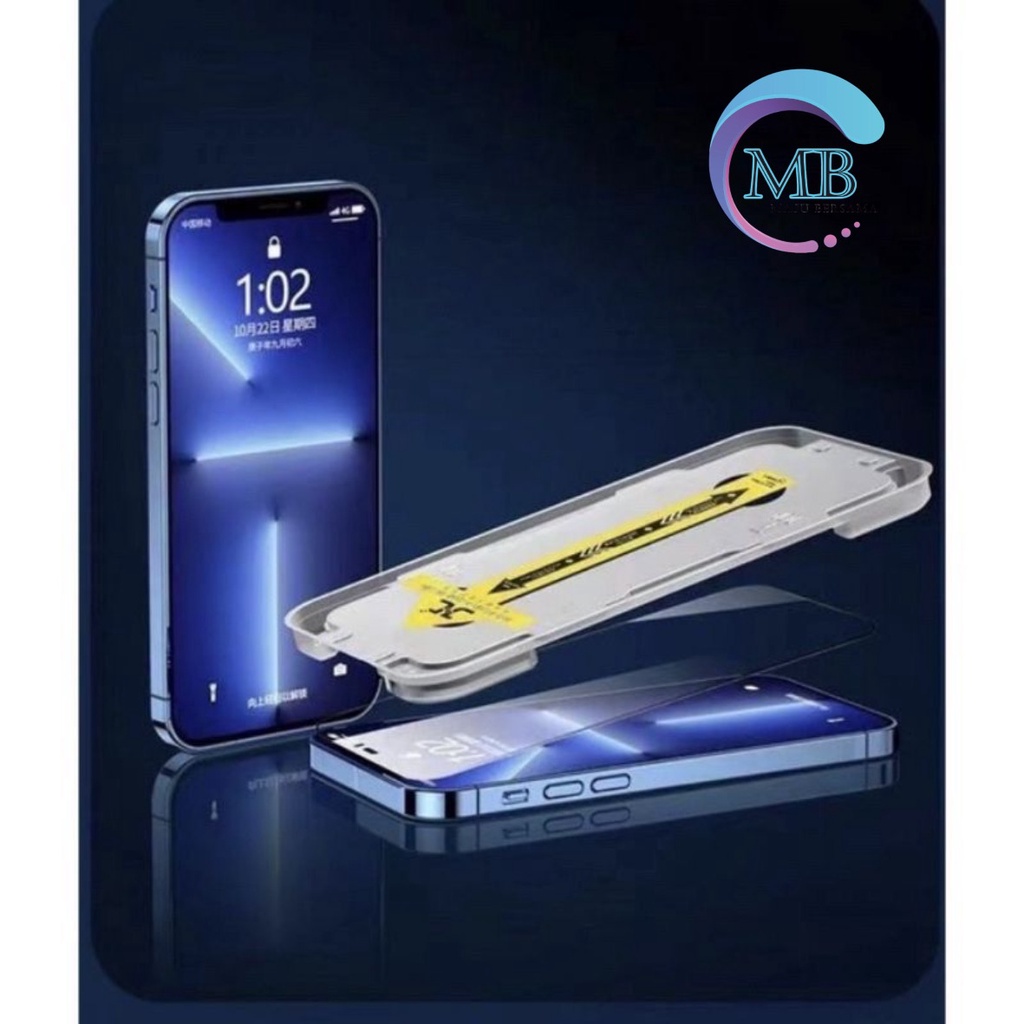 TEMPERED GLASS SUPERFIT IPHONE X XS XS MAX 11 12 13 14 PRO MAX PLUS SPY PRIVACY &amp; CLEAR BENING PEMASANGAN SANGAT GAMPANG CLEAR SPY MB4026