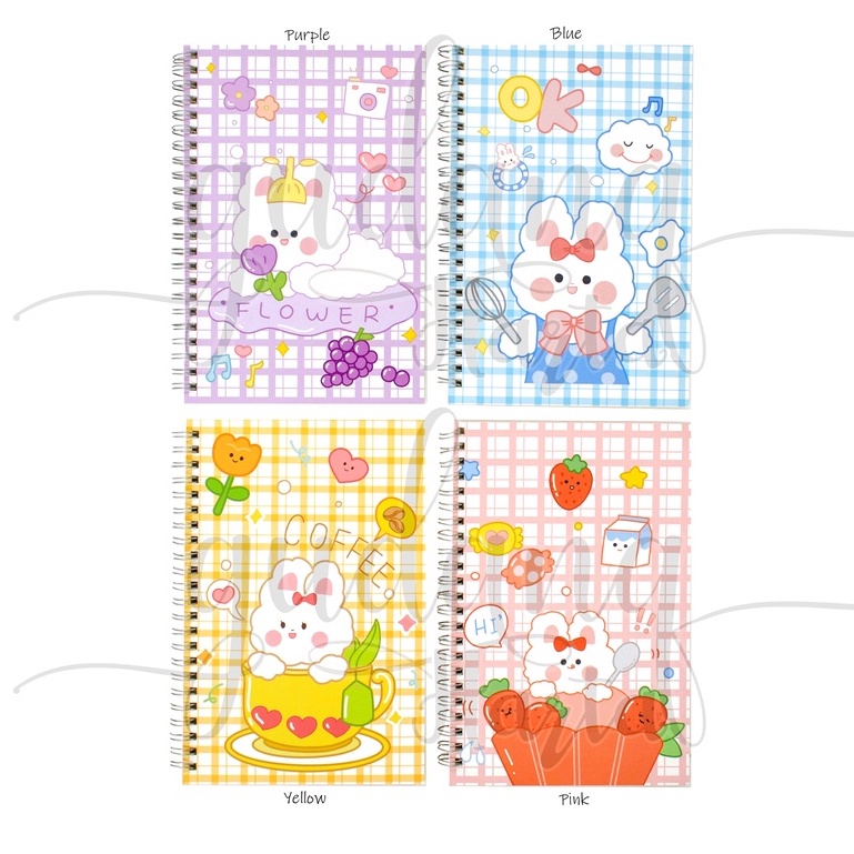 Notebook A5 Spiral Summer Rabbit Buku Tulis Motif Kelinci Buah Unik GH 308310