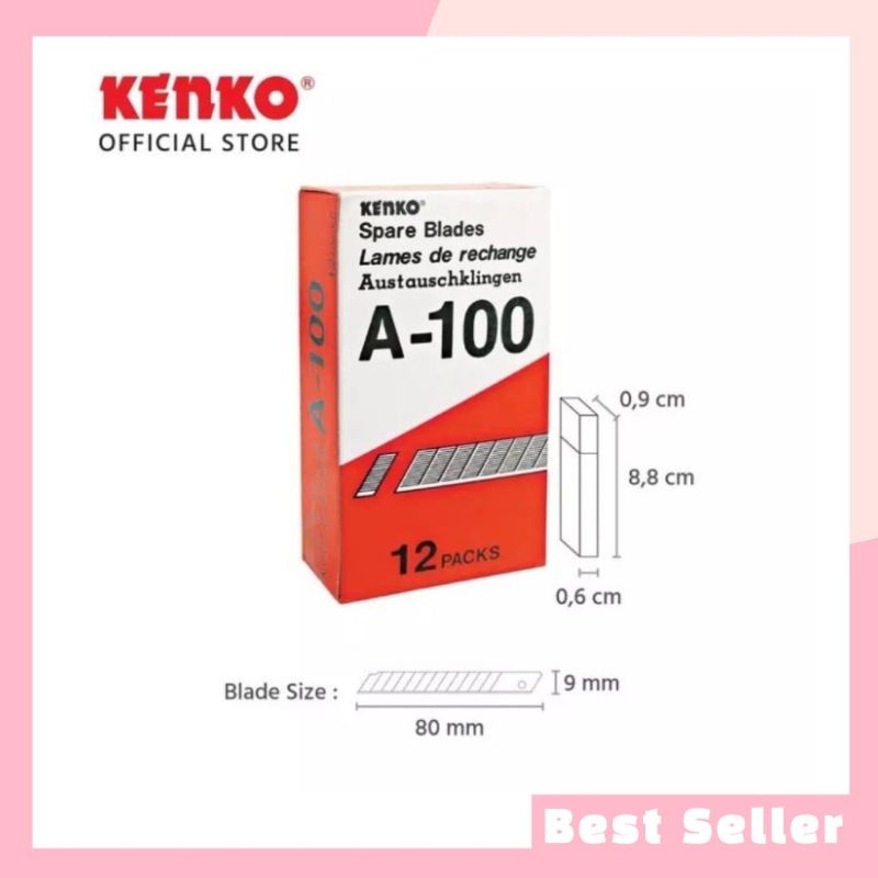 

Refill Cutter Blade Kecil A-100 1 Dus Isi 12 Pack