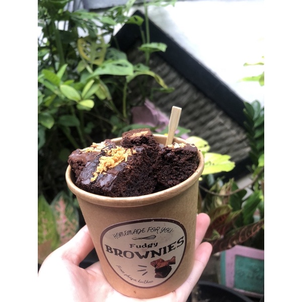 

FUDGY BROWNIES BY SHASA (paper bowl)