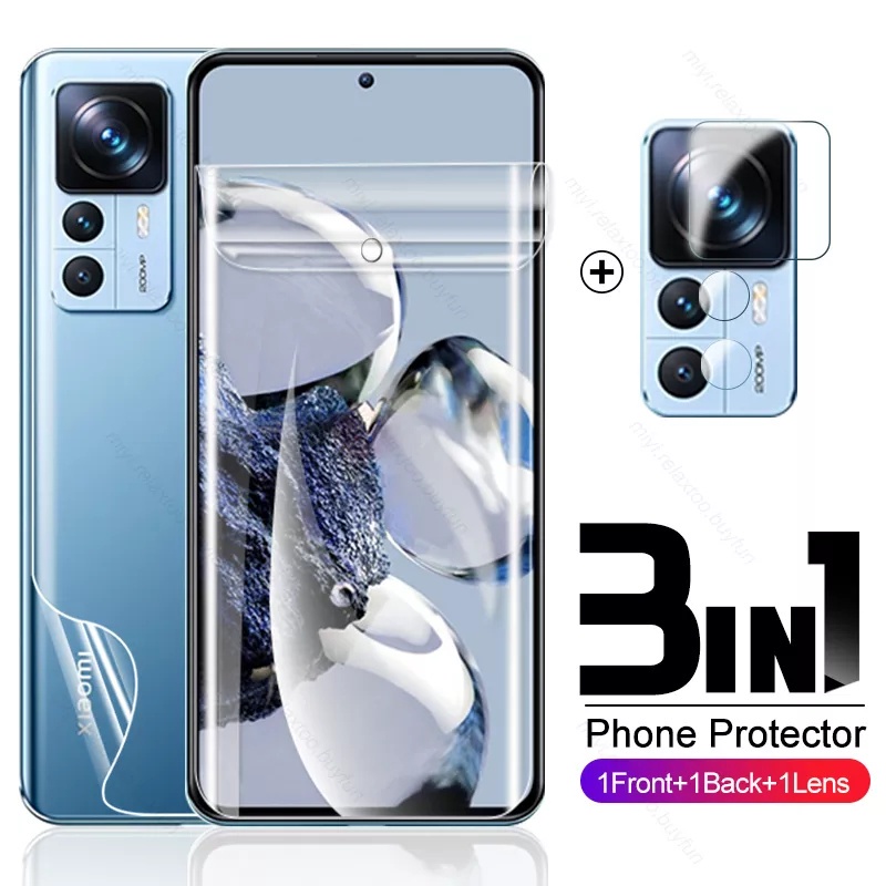 Pelindung Layar Xiaomi 12T / Pro 5G paket 3 in 1 bahan hydrogel