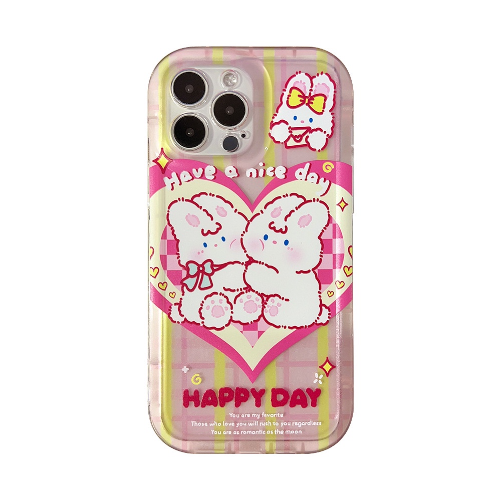 Soft Case Silikon Motif Kartun Kelinci Untuk Iphone 14 11 12 13 PRO MAX