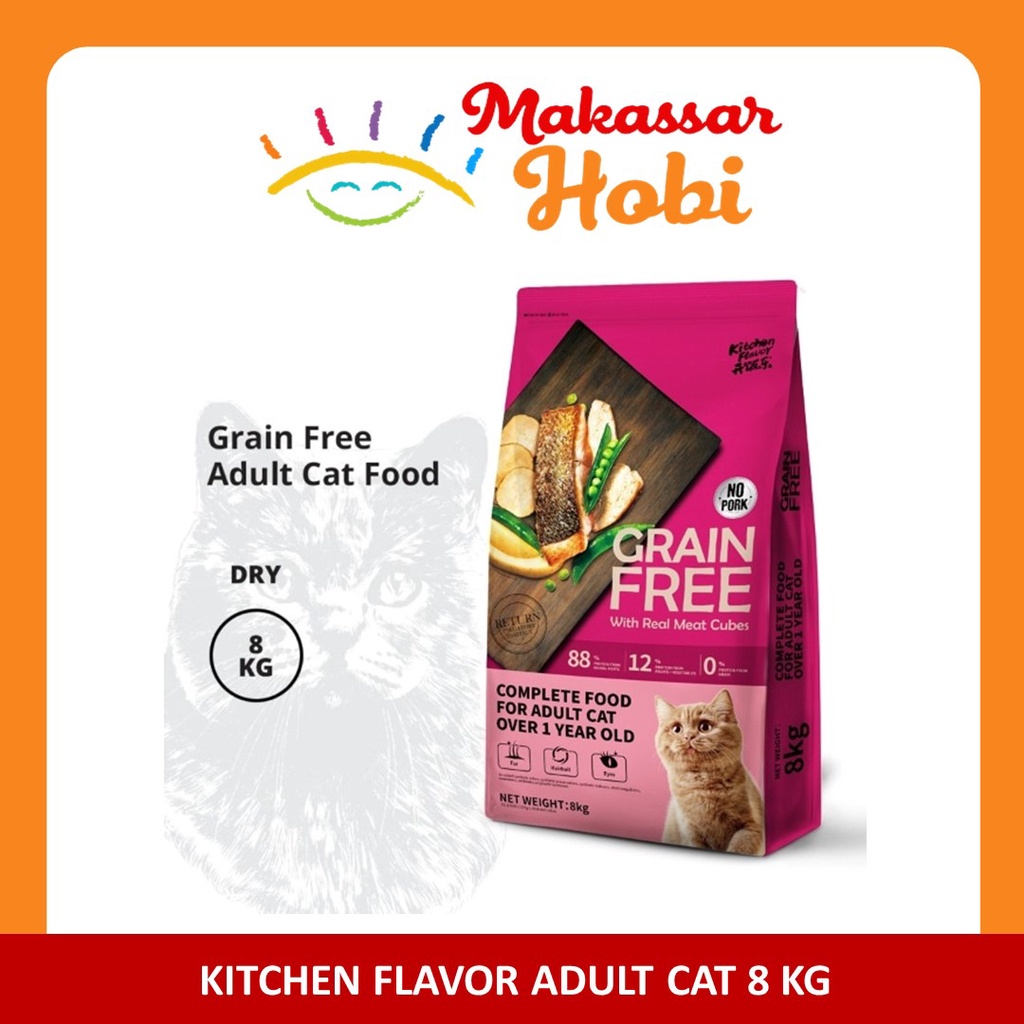 Kitchen Flavor Grain Free Adult 8kg 8 kg Makanan Kucing Dewasa Catfood