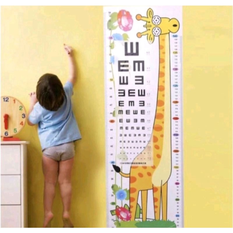 Sticker dinding untuk mengukur tinggi badan anak