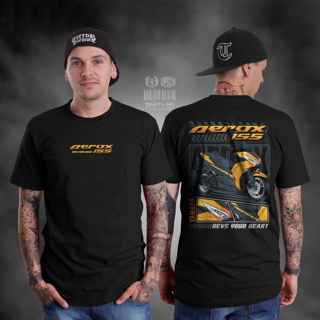 Baju Atasan Kaos Distro Motor Pria Lengan Pendek Terbaru Keren 2022 Yamaha Aerox 155