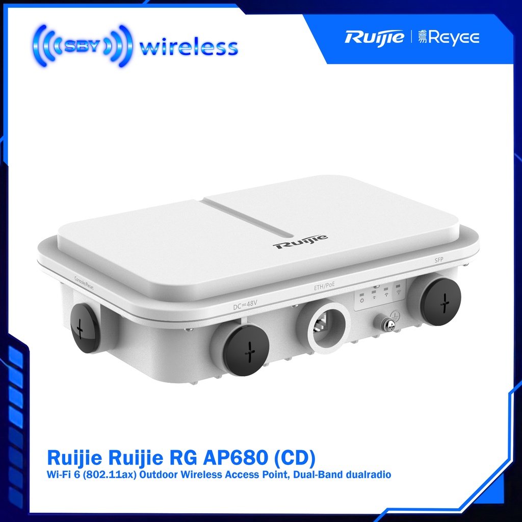 Ruijie RG AP680 (CD),Ruijie Wi-Fi 6 (802.11ax) Outdoor Wireless Access Point, Dual-Band dualradio