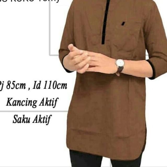 [KOKO TOMY BROWN SC] Koko pria katun coklat