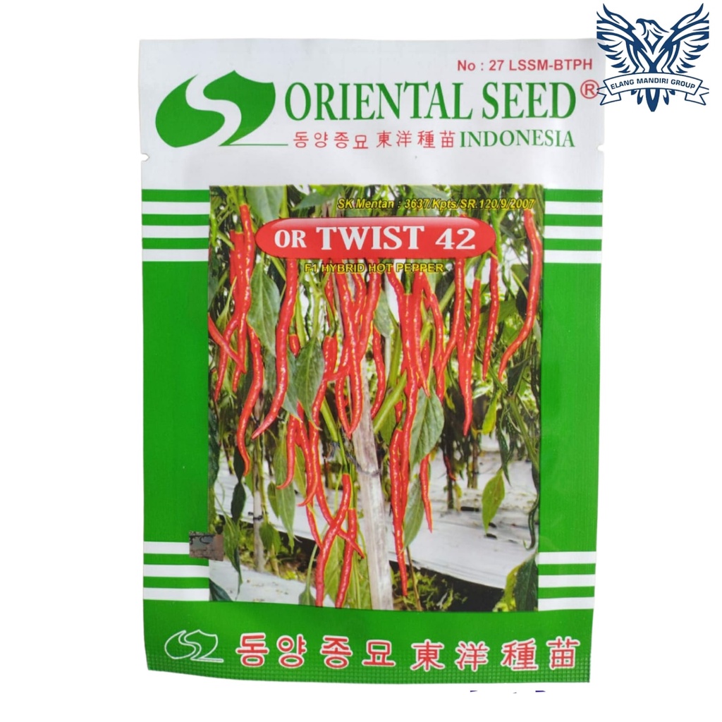 Benih Cabe Keriting OR 42 - TWIST 42 F1 Isi 2000 butir Original Oriental Seed