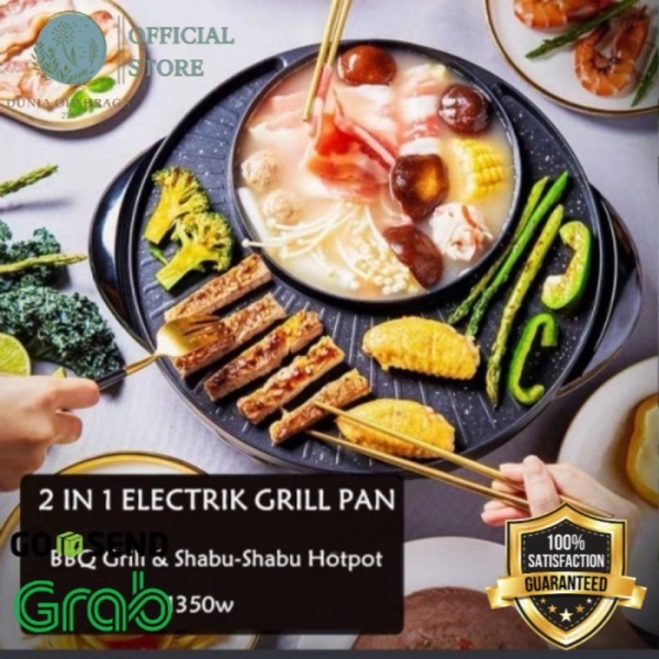 Unik DO ORIGINAL 100 SQ Electric Hotpot and Grill 2in1 - DIJAMIN ORIGINAL Berkualitas