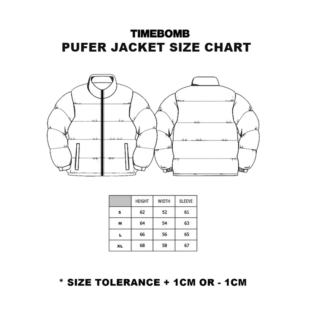 TIMEBOMB JACKET | Puffer Coat Jaket | Jaket Puffer Black