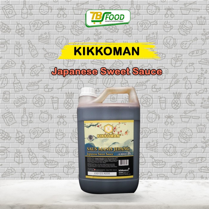 

SHARE: 0 KIKKOMAN YAKINIKU SAUCE HALAL JERIGEN 2.2KG