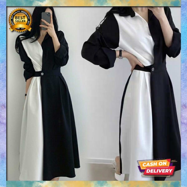 Gaun Pesta Wanita Mewah Deres Waita Import Dres Natal Pesta Ghaon Remaja Premium Murah Dress Wanita 