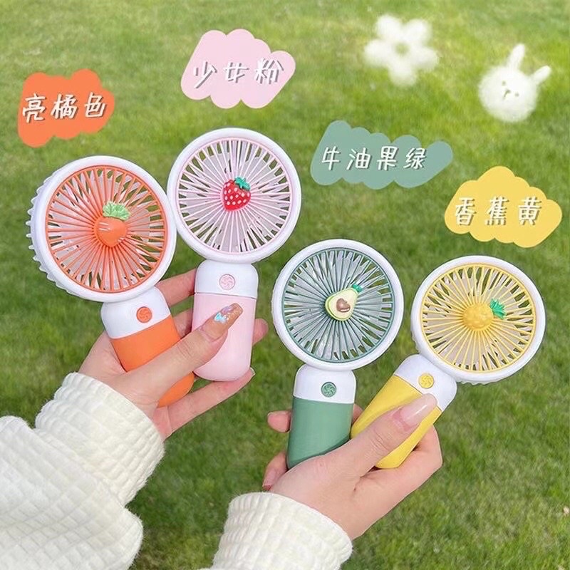 Kipas Mini Fan Genggam Karakter Portable Buah