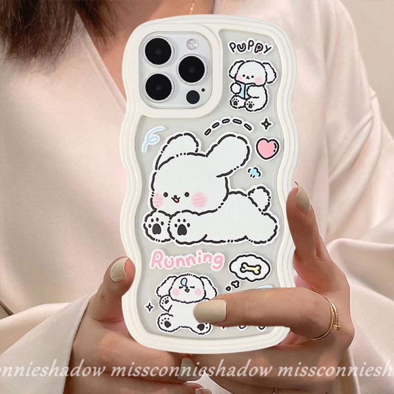 Realme 10 9i 8I C33 C30 9Pro+ 7 C11 C25Y 7I 8 5i 6i C25s C12 C21Y C35 C15 C20 C25 C3 C20A 5 C2 5s Shockproof Cute Puppy Cartoon Running Pochacco Wavy Edge Soft TPU Phone Back Cover