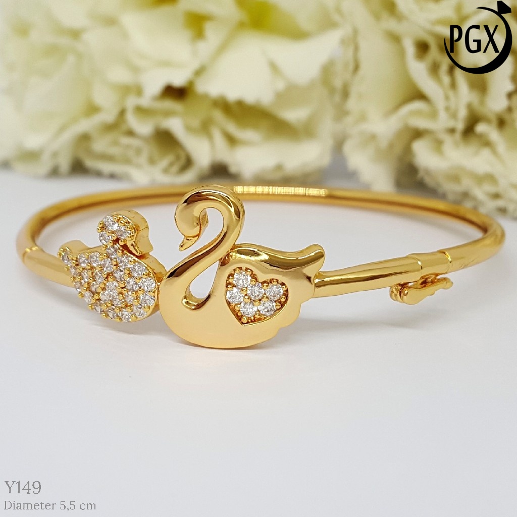 PGX Gelang Xuping Wanita Bangkok Bangle Aksesoris Perhiasan Lapis Emas - Y149