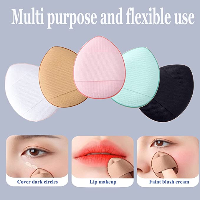 BUNDLING 10PCS MINI POWDER FINGER PUFF - Makeup Puff Finger Soft Makeup Puff Setting Sponge