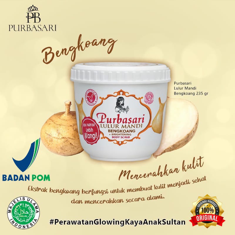 Purbasari Lulur Mandi + Body Scrub 100 gr (New)