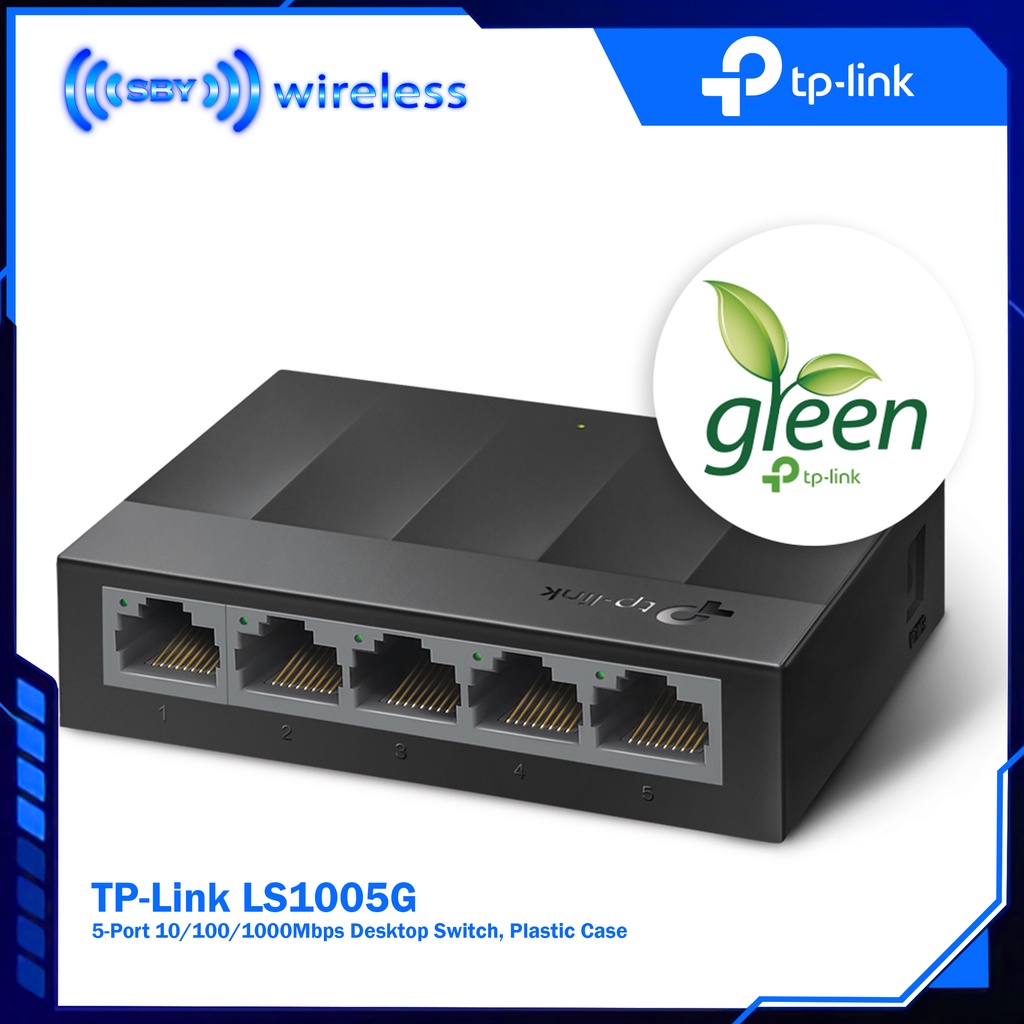 TP-LINK LS1005G 5-Port Gigabit Desktop Switch TPLINK  10/100/1000Mbps Unmanaged, Plastik Case