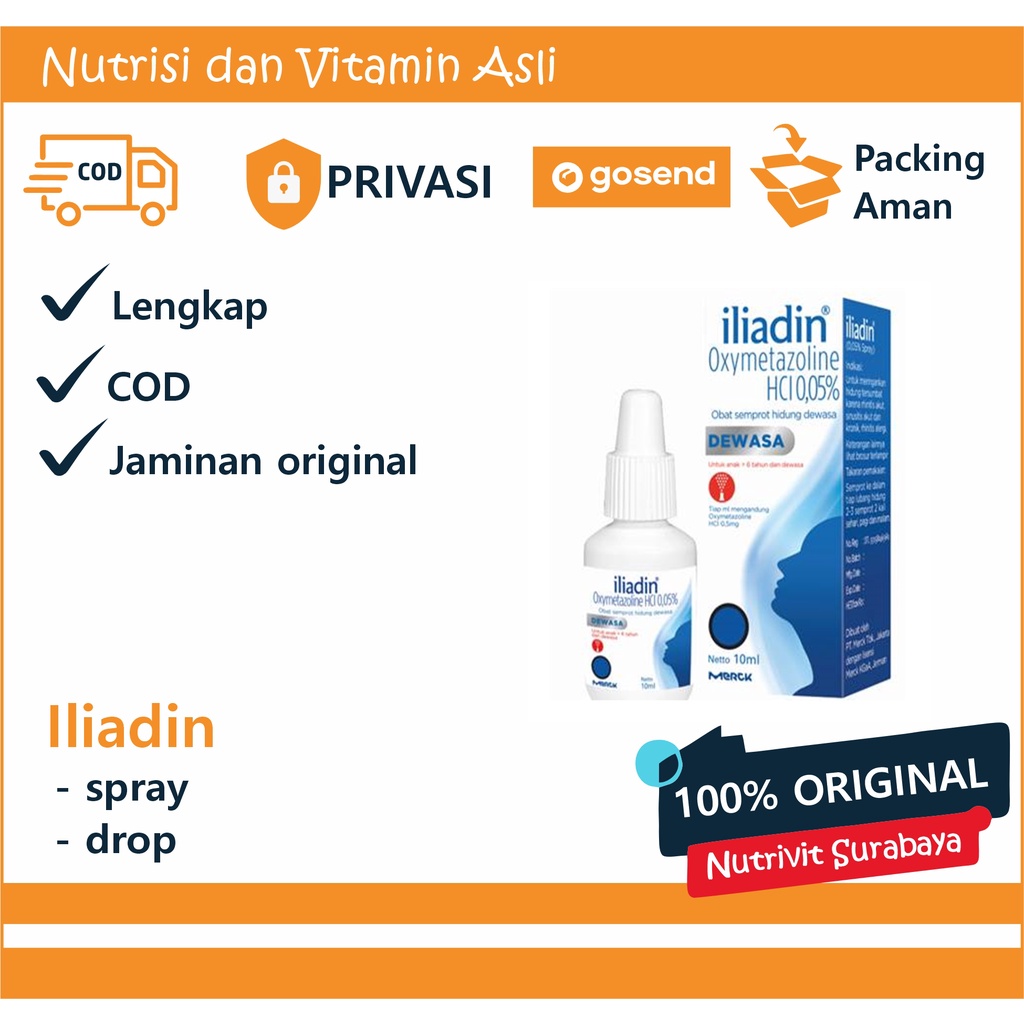 Iliadin Nasal Spray Dewasa 10ml Pereda Hidung Tersumbat