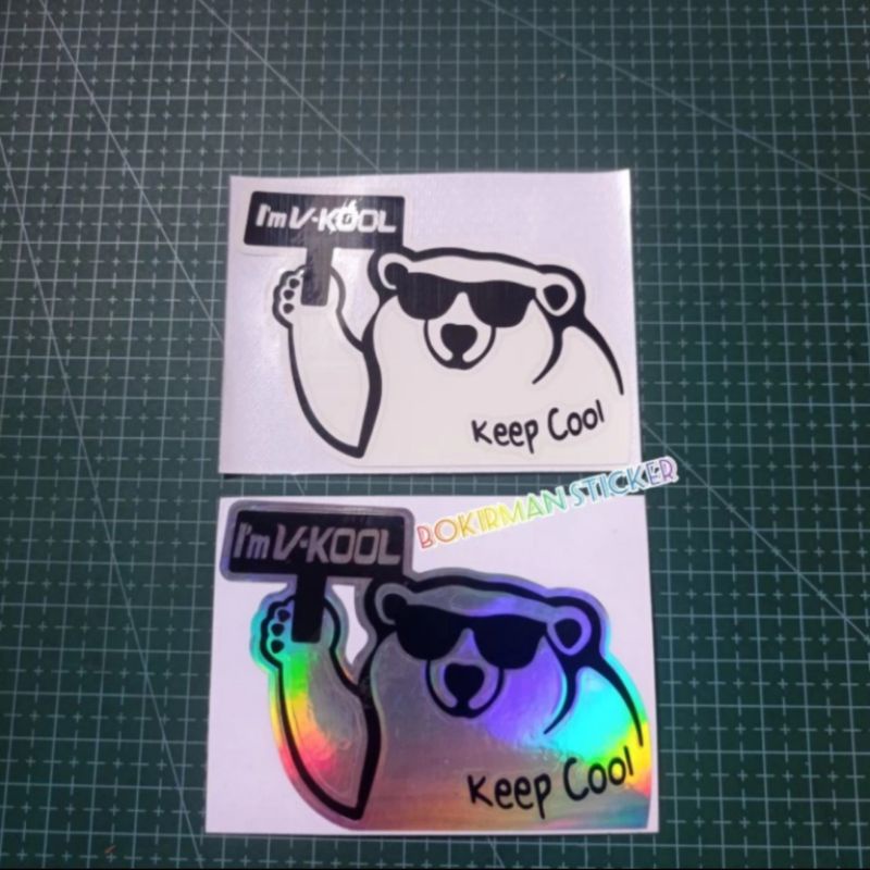 STICKER STIKER IM VKOOL IM V-KOOL BERUANG KEEP COOL CUTTING