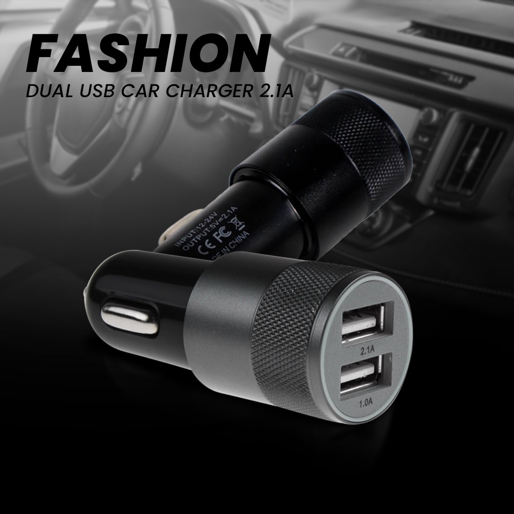 Dual USB Car Charger 2.1A - OMRS7FBK Black